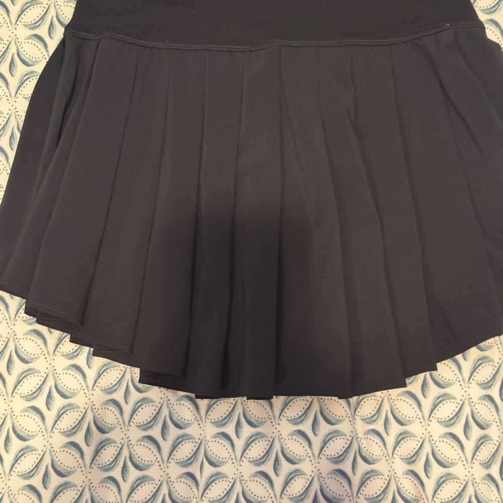 Aerie Black Mini Pleated Skirt